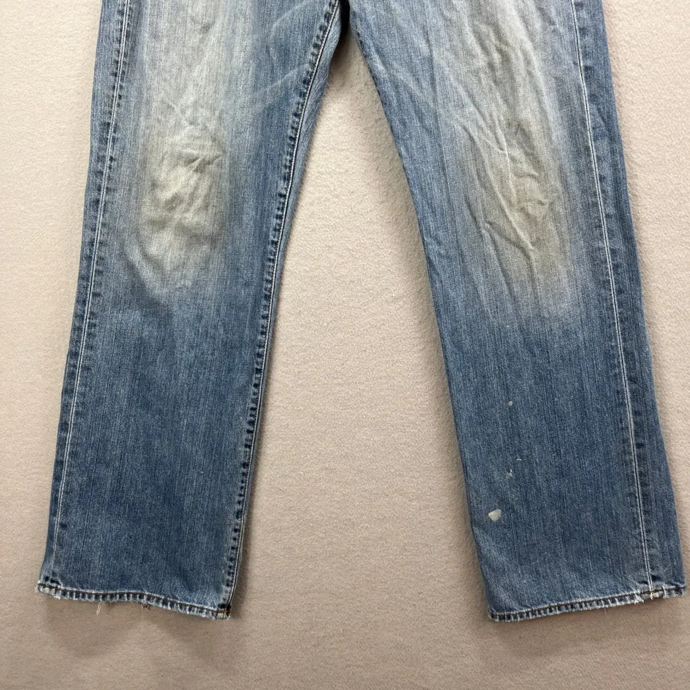 Lucky Brand 181 Jeans Men 33 Blue Denim Faded Distressed Straight Vintage Y2K‎